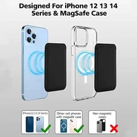 Original pour Magsafe portefeuille porte-carte magnétique étui pour iPhone 13 17 16 15 12 14 Pro Max Samsung sac en cuir avec couvercle de boîte 5