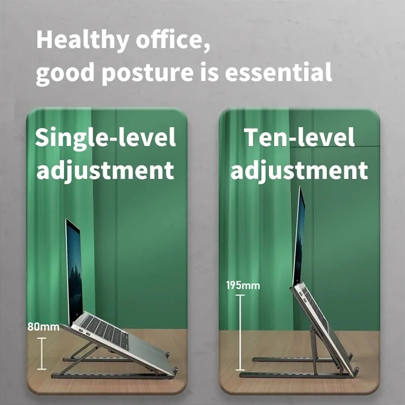 1 PC Foldable Laptop Stand Adjustable Notebook Bracket Support Base ABS Holder for Macbook Air Pro Accessories Desk Organizer