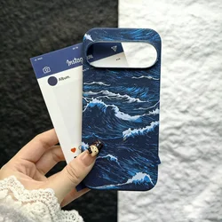 Slim Carbon Fiber Texture Matte Frameless Phone Case with MagSafe Compatibility - Google Pixel 9Pro (Blue)