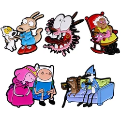 Cute Cartoon Animals Badge on Backpack Dogs Enamel Pin Brooch Pines Lapel Pins Cosplay Accessories Anime Jewelry Birthday Gift