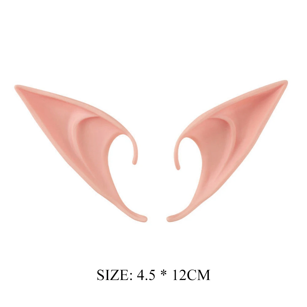 1-10 Pairs Elf Ears Monster Ears Goblin Ear Latex Elf Ears Halloween Cosplay Masquerade Costumes Halloween PropsProps Decor