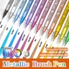 12/24 Colors Metallic Markers Pens colors Paint Pens for Black Paper, Glass,Rock Painting,DIY Scrapbook Album Student stationery 3