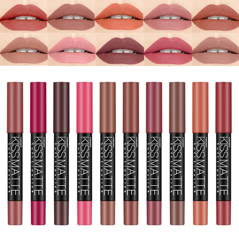 19 Colors Lip Stick Lipliner Lip Liner Pencil Lasting Nude Rotatable Lipsliner Pen Set Beauty Makeup Tool Cosmetic