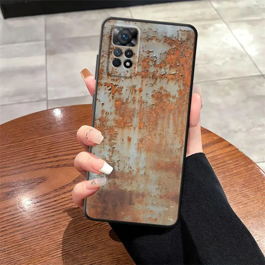 Retro Rust Design Soft Back Phone Case Cover