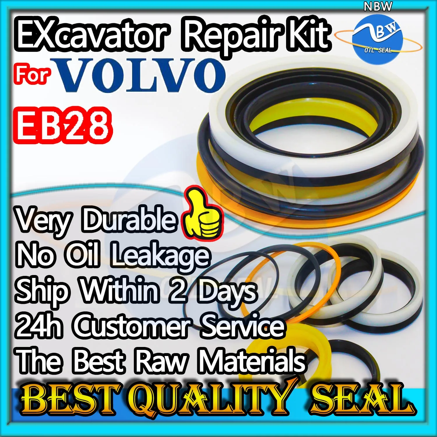 

For VOLVO EB28 Repair Kit Excavator Oil Seal Gasket Nitrile NBR Nok Washer Skf Service Orginal Quality Track Spovel Hammer Tool