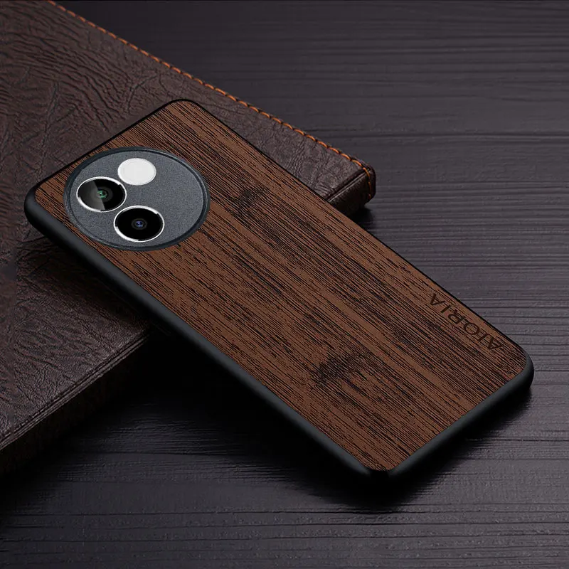 Bamboo Wood Pattern Leather Cover Case