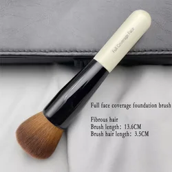 Luxury Dense Soft Bristle Face Powder & Blush Brush with Wooden Handle (Full Coverage Brush)