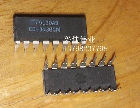 

10PCS New original authentic CD4043BCN DIP-16 4 three-state RS latch flip-flop