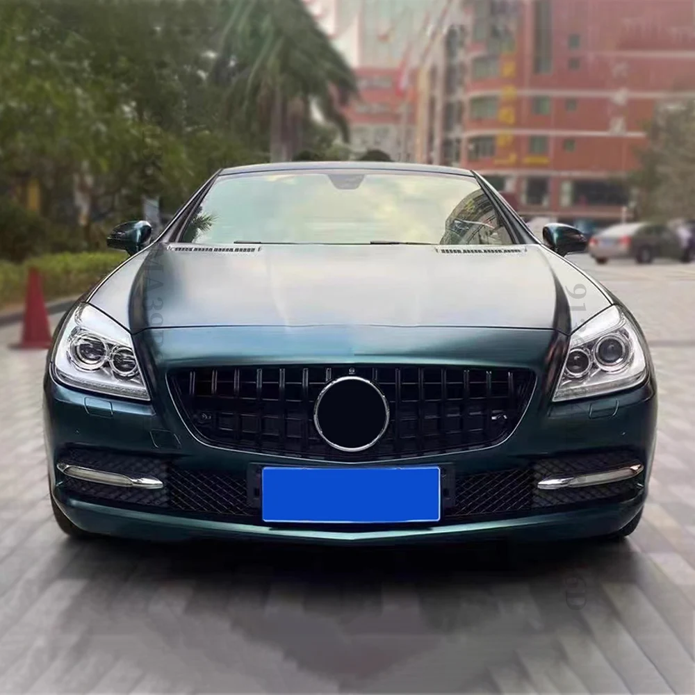 메르세데스 R172 SLK 2011-2015 다이아몬드 GT 엔진 후드 메쉬 라디에이터 그릴 바디 키트 프론트 그릴 범퍼 그릴에 적합