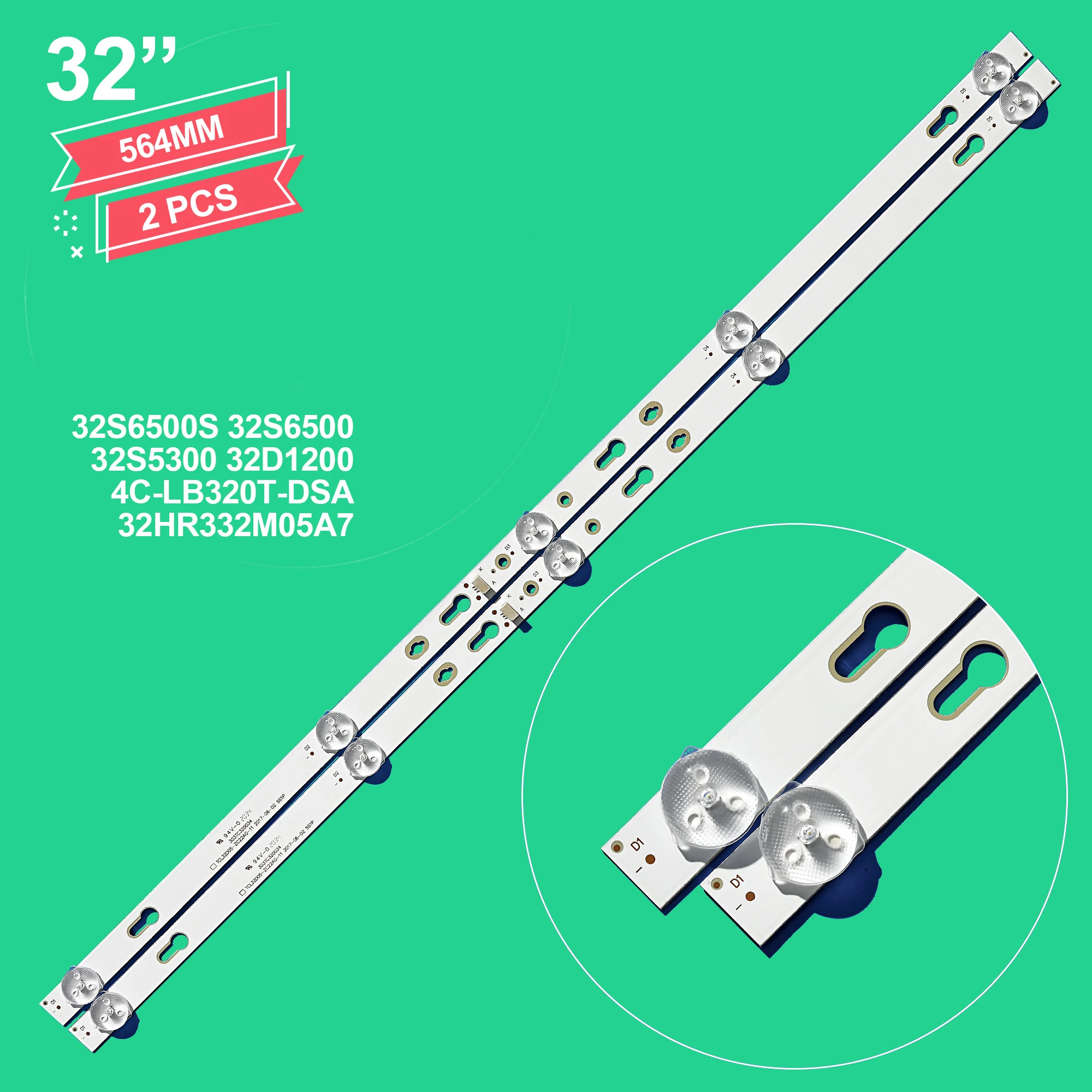 LED TV 백라이트 바, TCI 32S6500S 32S6500 32S5300 32D1200 Philco PTV32D12D ...