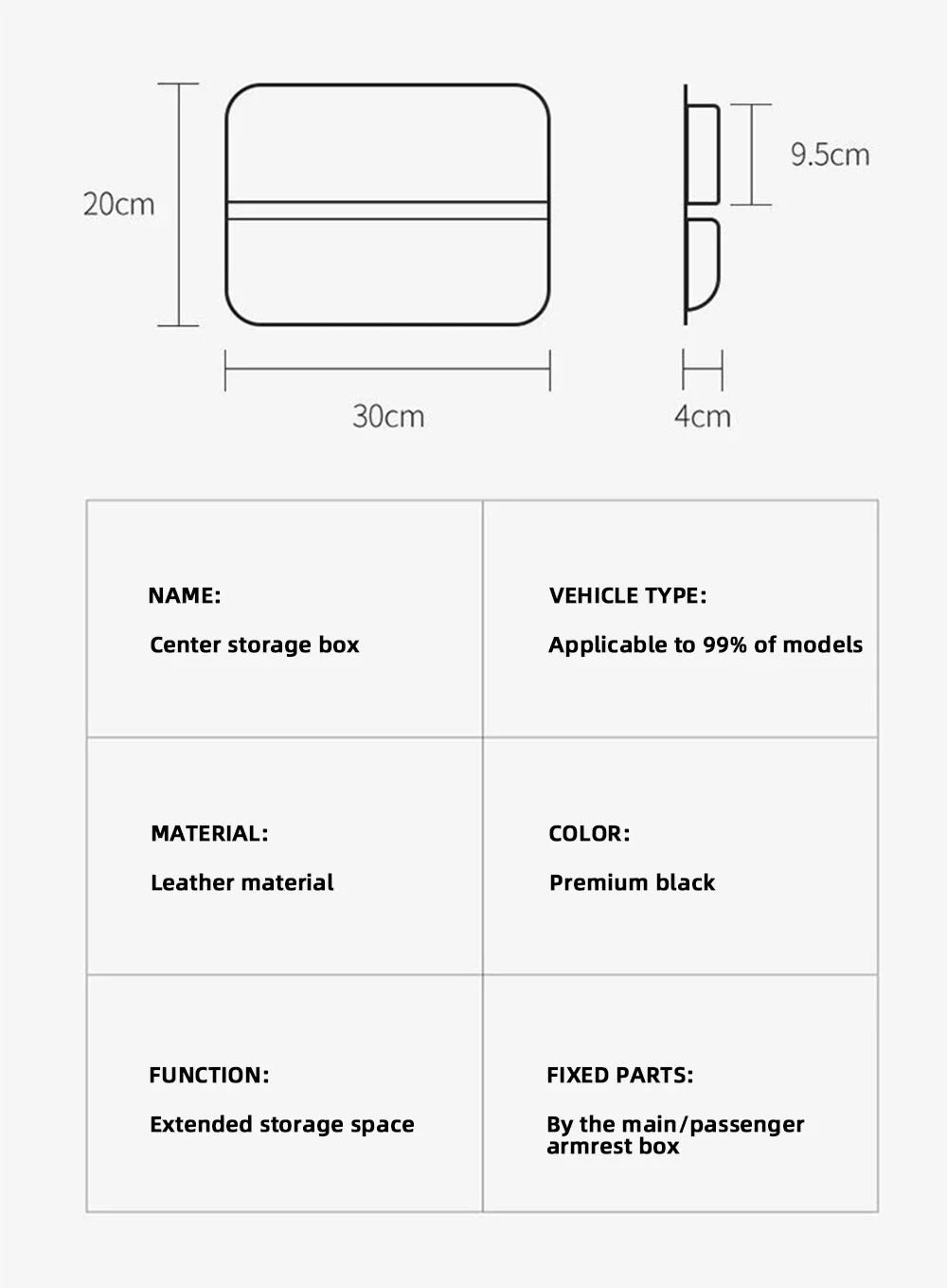 1PCS Lagerung Box Multifunktions Auto Sitz Lücke Füllstoff Auslaufsicher Lagerung Tasche Tasse Halter PU Leder Sitz Slot veranstalter Box ﻿ – Detail 7