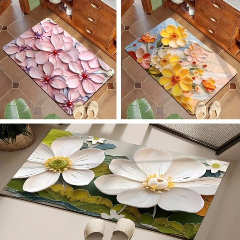 3D Painting Tulips 008 Non Slip Rug Mat