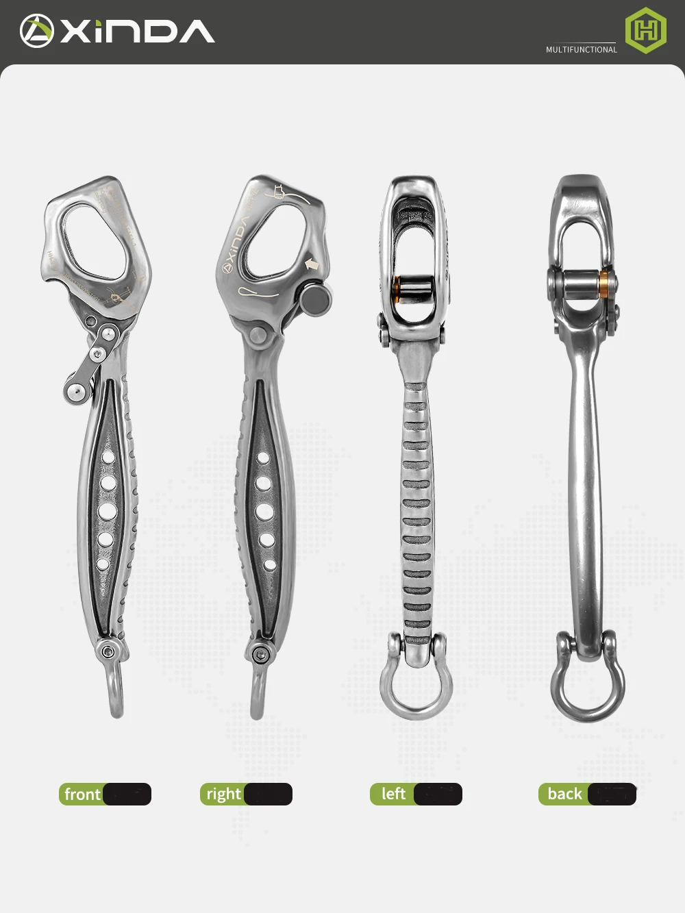 Xindaアウトドアロッククライミングベンチレーターウォーキングロープ用の特別なフットストラッププロの調整可能なウェビングフットループ