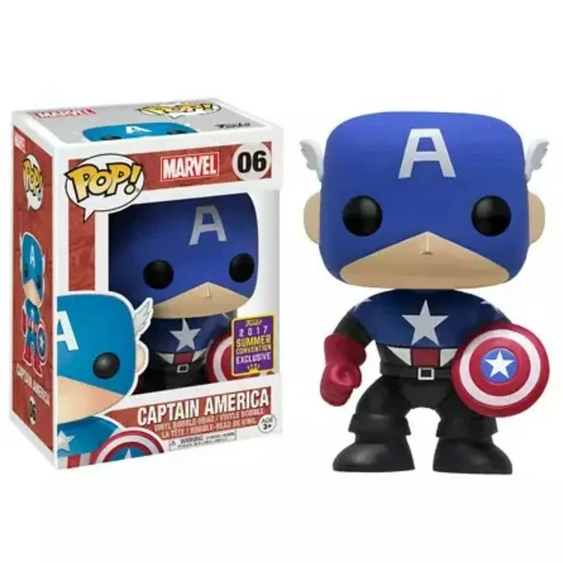 thumbnail image 1 of Funko POP MARVEL Capitán América 06# Superhéroes Batman 144# Muñecas de vinilo Figura de acción Modelo Juguetes para niños Regalo de cumpleaños, 1 of 5