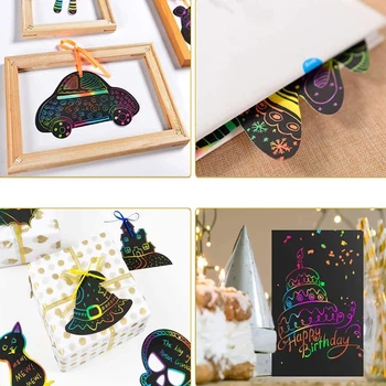 125 Scratch-Off Rainbow Scratch-Off Cards 6