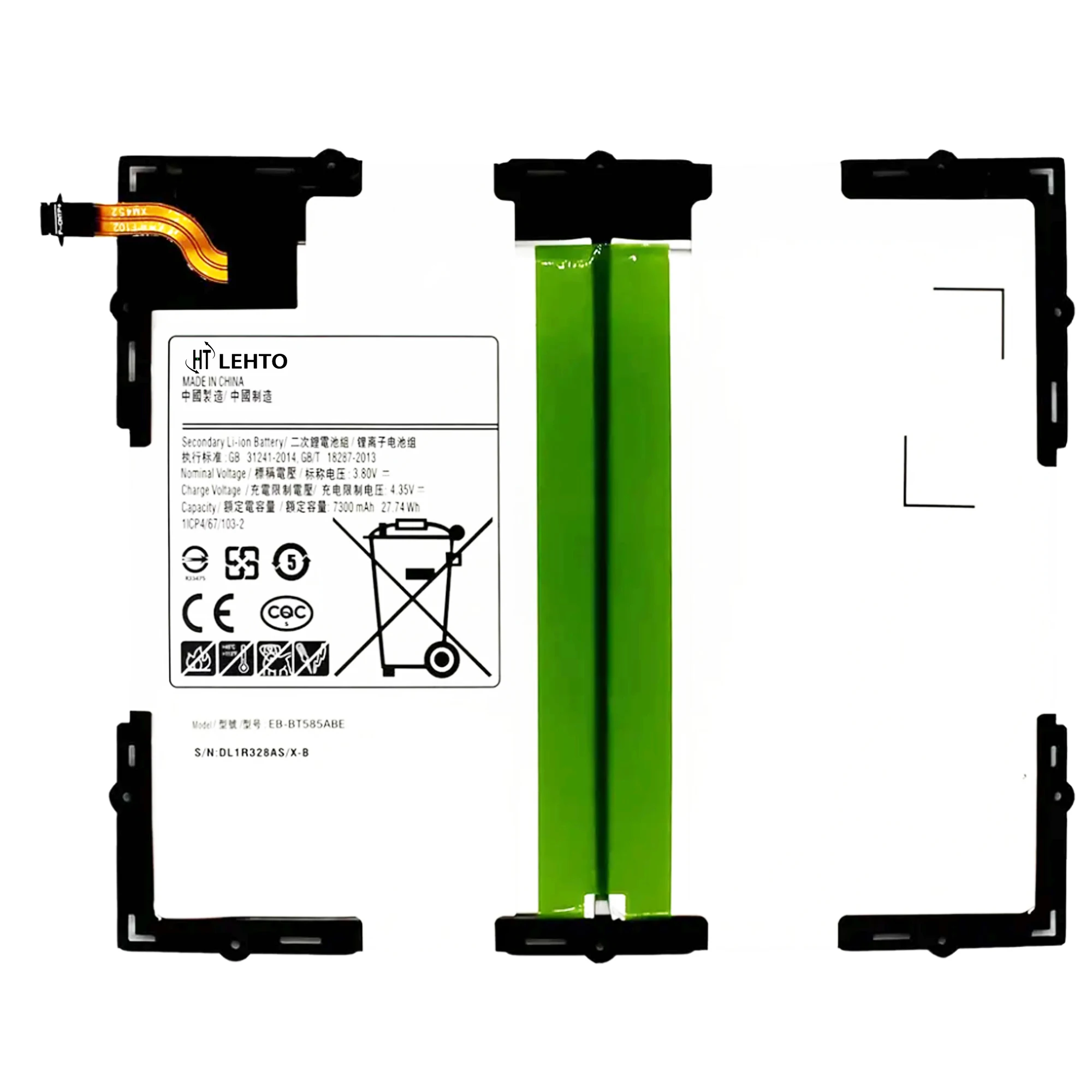 EB-BT585ABE Battery For Samsung Tab A 10.1 2016 / T580 SM-T585C T585 T580N  Capacity Tablet Batteries
