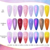 LILYCUTE Color Changing Auroras Thermal Gel Nail Polish Nude Purple Glitter Sparking Long Lasting Manicure Nails Art Gel Varnish 5
