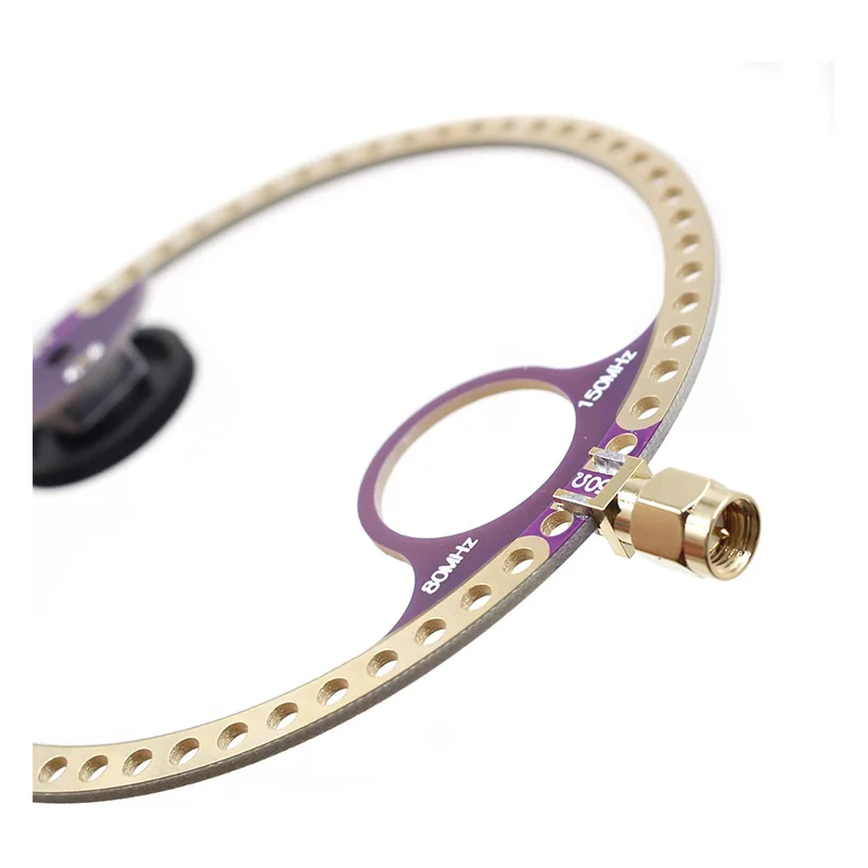 2pcs Donut VHF UHF FM 400M-470MHz 80M-150MHz Mini Loop Antenna for HFDY Malachite DSP DSP2 Radio Receiver