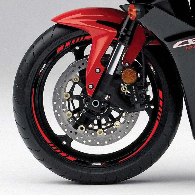 

Used for Honda Honda CB400 Motorcycle 17 Inch Wheel Red Reflective Decal CBR500R Refitted Decal Mt03 Motorcycle Accessories