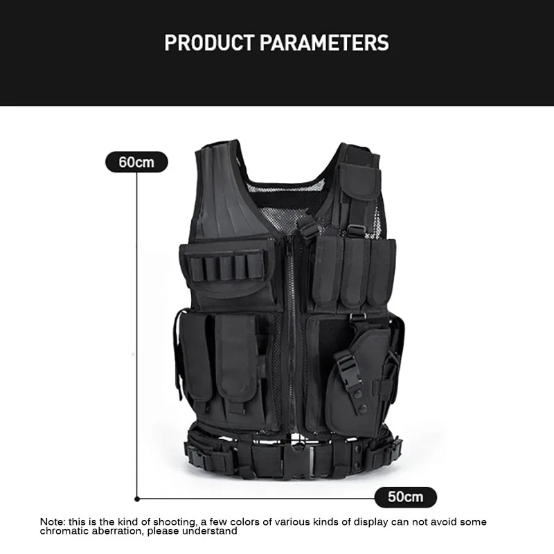 Multi-Pocket Tactical Vest for Outdoor and Airsoft Activities