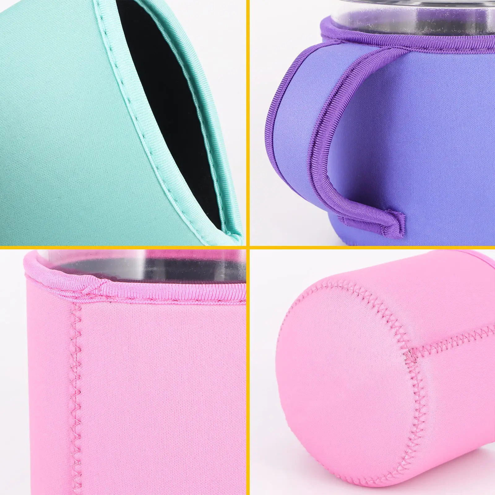Reusable Neoprene Ice Cream Sleeve with Handle - Insulated