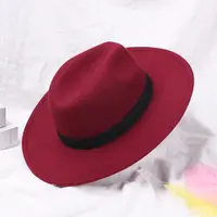 Modni vintage vuneni Fedora šešir Širokog oboda Elegantna Jazz kapa Panama Zima Jesen Žene Muškarci Kaubojski šešir 1