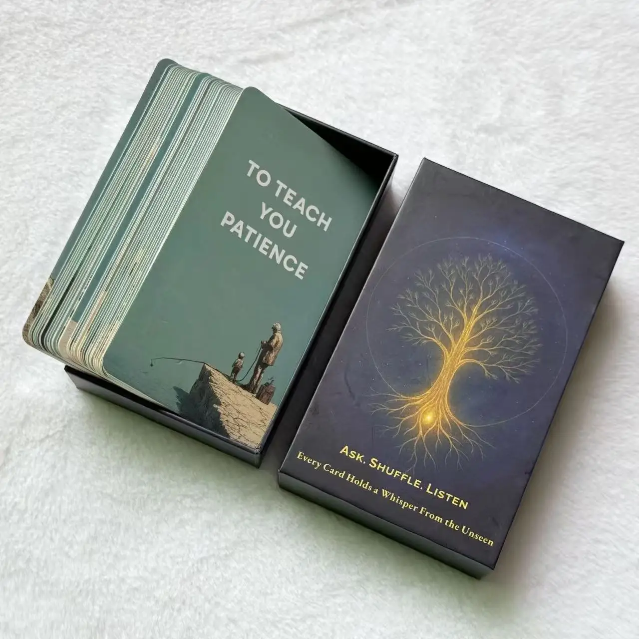 Whispers of Why Oracle Cards Deck, 56 Antwortkarten für persönliche Reflexion, ein Denkhilfe für Anfänger, 12 x 7 cm, ab 14 Jahren
