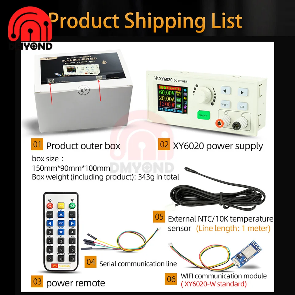 Fuente De Alimentación Regulada CNC DC 0-60V 20A 1200W – Ajustable Para Carga Solar, Proyectos DIY Y Modificaciones De PC