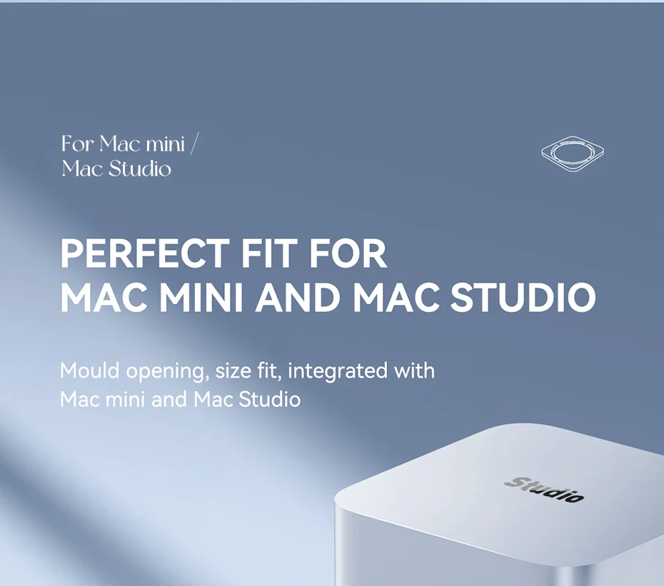 Mac Studio, suporte acrílico transparente, refrigeração, dissipação de calor, Mount Acessórios