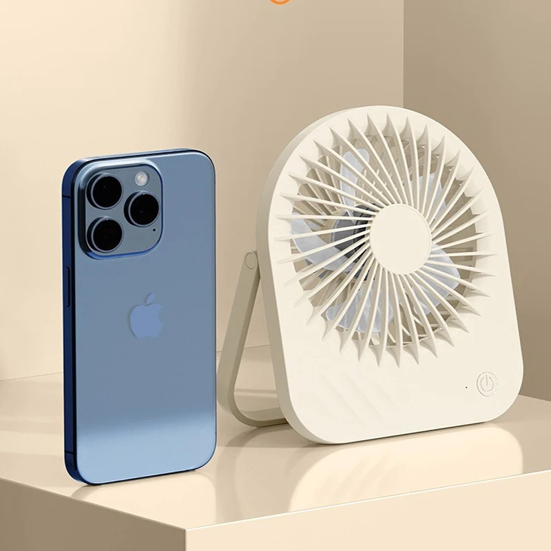 USB Portable Fan New Rechargeable Models of Long-lasting Wind Power Ultra-quiet Outdoor Folding Handheld Super-bo Desktop Fan