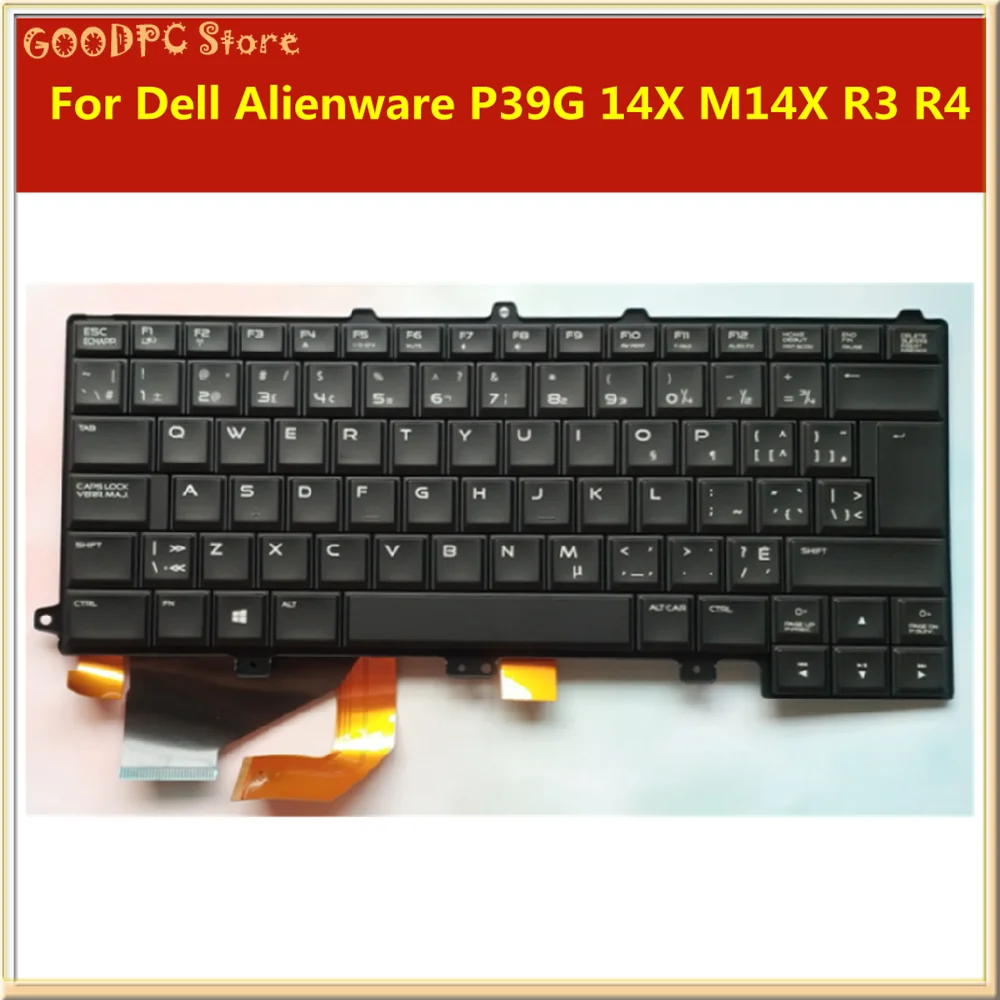 

Новый оригинальный чехол для ноутбука Dell Alienware P39G 14X M14X R3 R4, сменная Клавиатура для ноутбука с подсветкой, чехол для ноутбука
