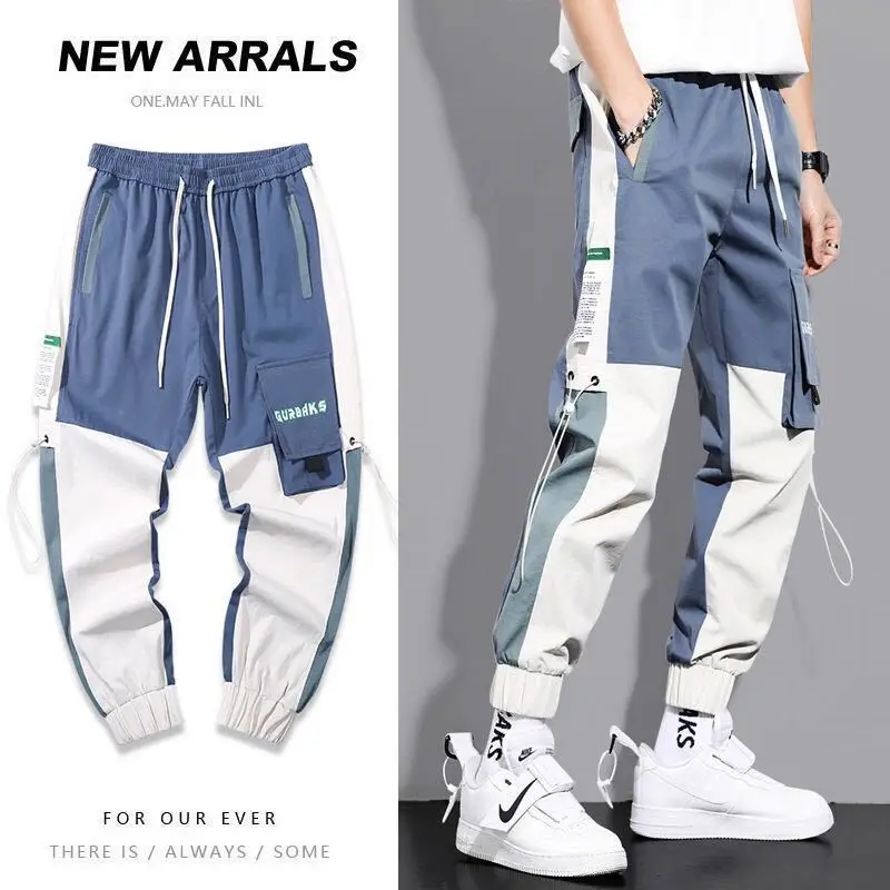 Military Cargo Pants Cargo Pants Casual Sweatpants Hip Hop Cargo Pants Men Streetwear Cotton Joggers Fashion Sweatpants Male Casual Harem Trousers Summer Harajuku Pants Men Women