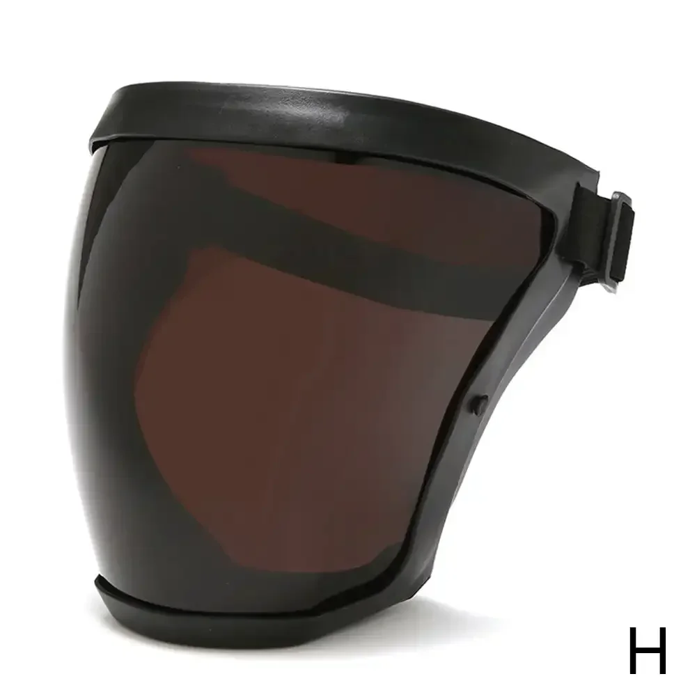Enhanced Reusable Transparent Full Face Shield Mask for Protection Against Dust and Fog