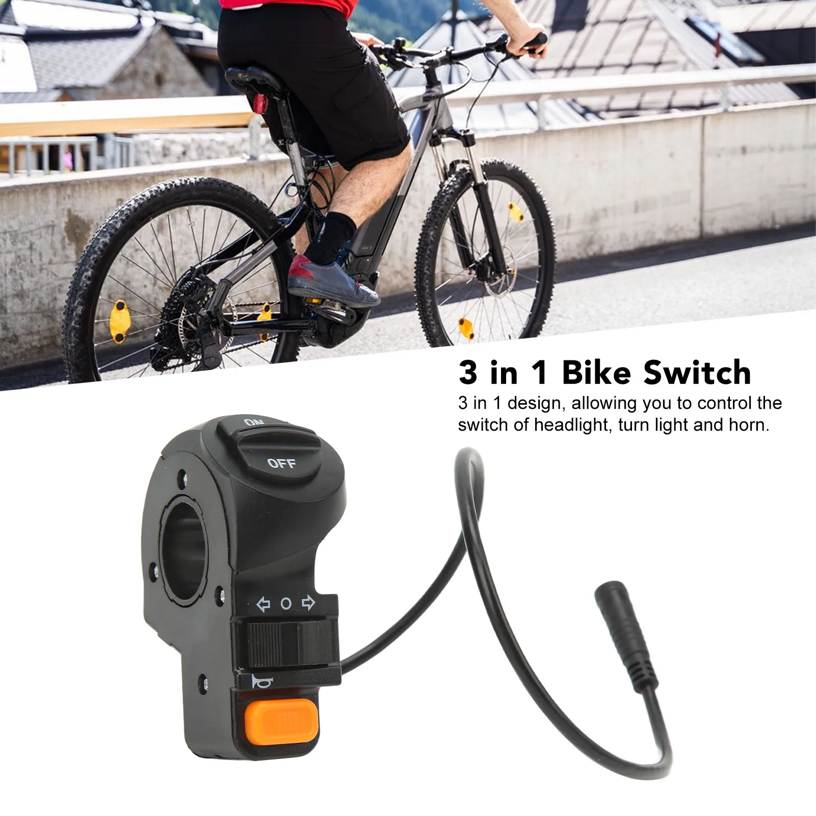 Botón De Interruptor De Bocina De Luz 3 En 1 Para Bicicleta | Meses Sin