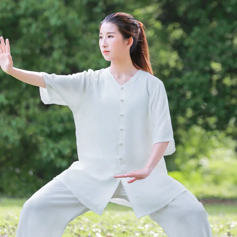 

Kun Master Tai Chi Clothes Martial Art Uniform Kung Fu Dress Wushu Clothing Short Sleeve Multicolor Unisex Women And Men 2023