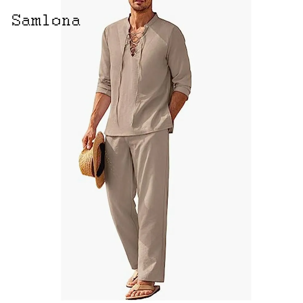 Camicia Uomo Lino Cotone Maniche Corte - Stile Hawaiano Estivo, Taglie Grandi, Tasche