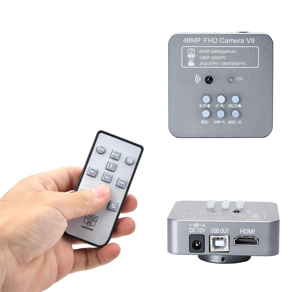 

1080P 60FPS 2K 48MP HD Industrial Electronic Digital Video Microscope Camera Magnifier for Phone PCB Check and Repair