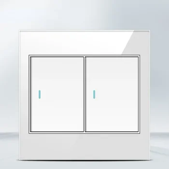 Melery 4x4เต้าเสียบหน้าจอโทรศัพท์ทนไฟ20A บราซิลมาตรฐาน USB คู่ชนิด C สวิทช์ช่องไฟไฟติดผนังสำนักงานสีขาวบ้าน 18