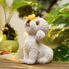 Dog Statues Light Outdoor Decor Solar Teddy Statue Garden Decorations Solar Dog Ornaments for Patio, Lawn, Yard Art Decoration 1
