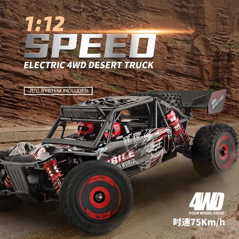 WLtoys 124016 RC Car 75km/h High Speed Remote Control Truck Electric 4WD Off-Road Drift Climbing Racing Vehicle Toys for Kids 3
