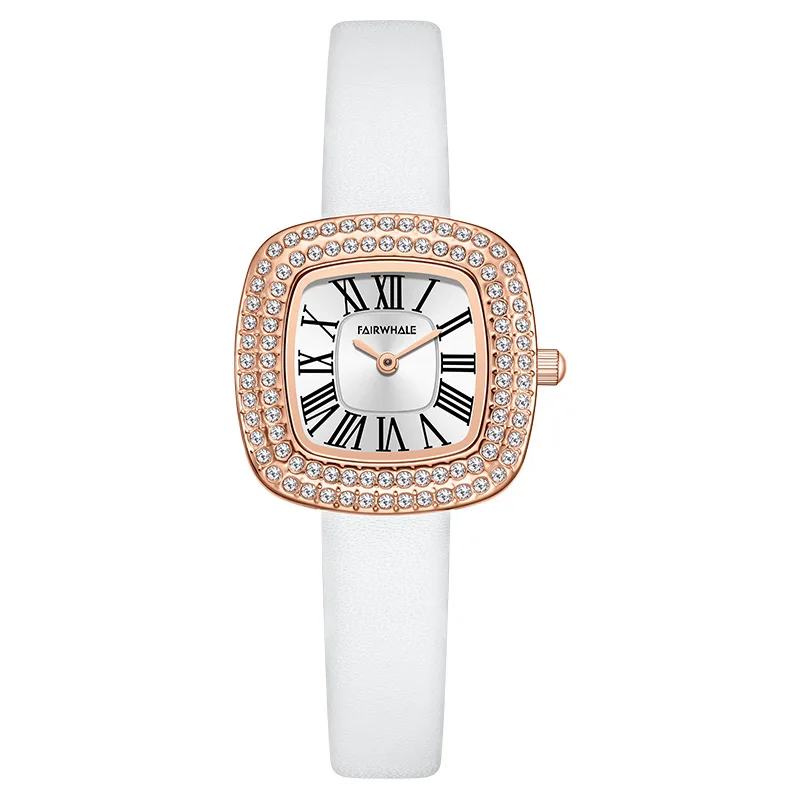 MARK FAIRWH Watch Women's Fashion Trend Light Luxury Diamond Set Retro Waterproof Quartz Watch