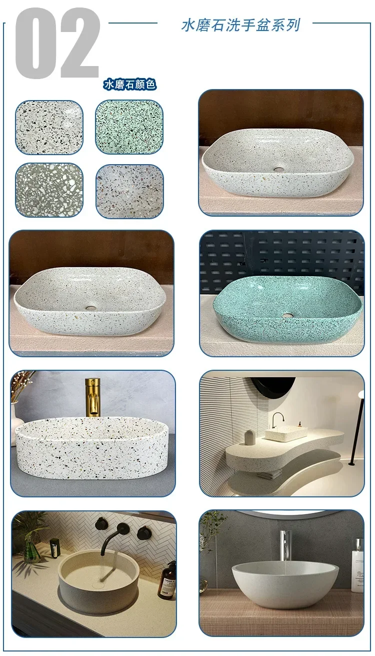 Bathroom sink, wall mounted, many colors available, ceramic washbasin, hotel, 47x36x12cm/19x14x5in" 4