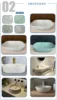 Bathroom sink, wall mounted, many colors available, ceramic washbasin, hotel, 47x36x12cm/19x14x5in" 4
