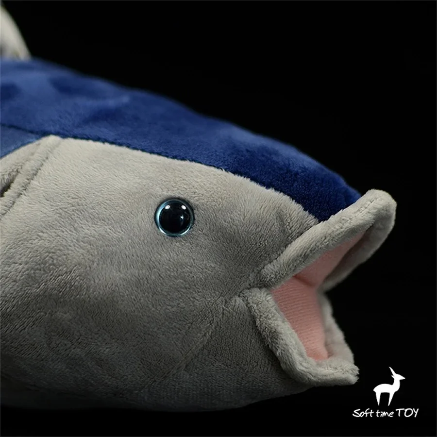 Blue Fin Tuna High Fidelity Anime Cute Plushie Tuna Fish Plush Toys Lifelike Animals Simulation Stuffed Doll Kawai Toy Gifts Kid 4