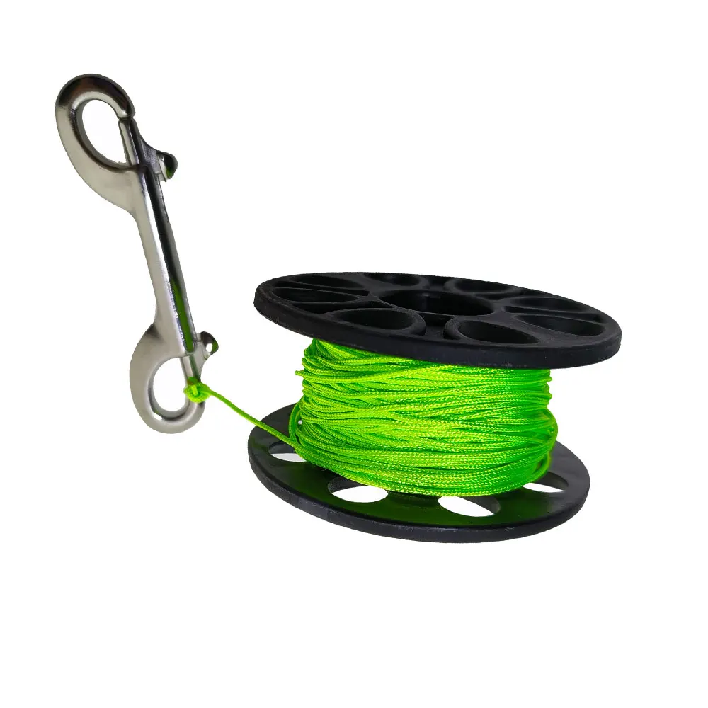 30M Scuba Diving Plastic Spool Finger Reel with Stainless Steel Bolt Snap Hook SMB Safe Equipment BCD Accessories
