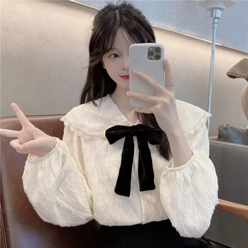 

Женская кружевная блузка HOUZHOU Coquette