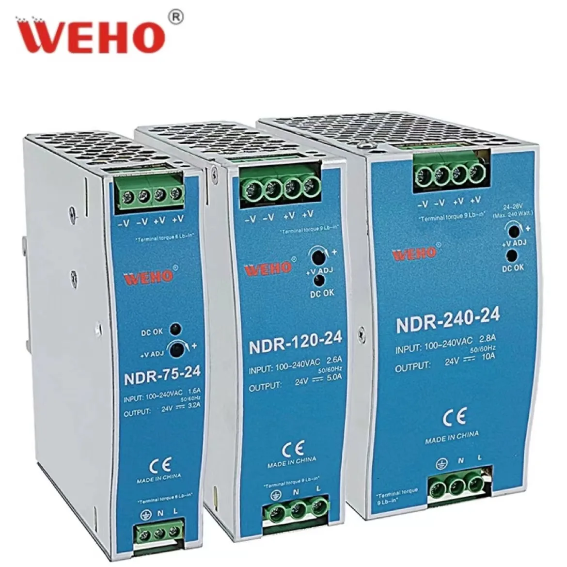 

AC DC Industrial Din Rail 10W 20W 30W 40W 45W 60W 100W 120W 240W Switching Power Supply 5V 12V 15V 24V 36V 48V For LED Strip