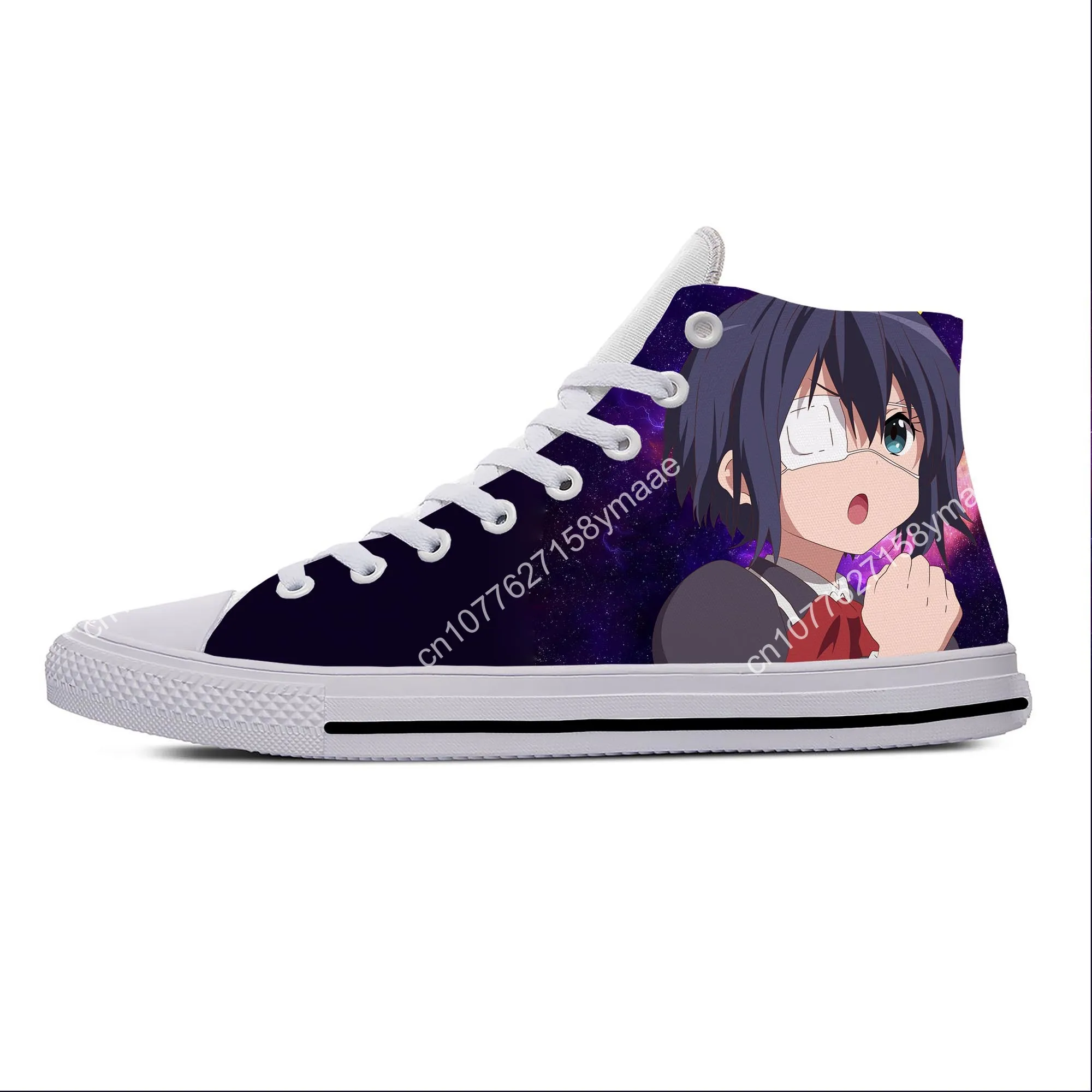 Hotsale szerelmes chunibyo Vmi más Hallucináció takanashi rikka Lezser ruhával cipők Magas légnyomású levegő felső Könnyűsúly Lélegezhető 3D nyomtatás férfiak Nők Surranó