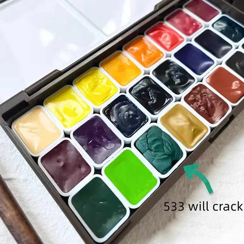 Schmincke Master Mini Watercolor Paint Sample 1ml Handmand 24/36/48 Colors Original Water Color for Painting Art Suppliers