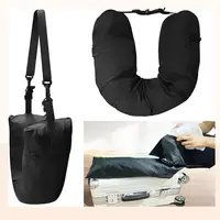 Travel Neck Pillow Self-filling Travel Pillow Portable Stuffable Neck Pillow for Travel with Refillable Support Cushion for Car 1